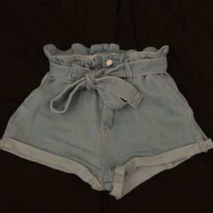 Paperbag Jean shorts from Shein
